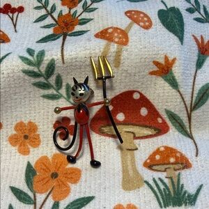 Vintage Devil Figurine with Pitchfork